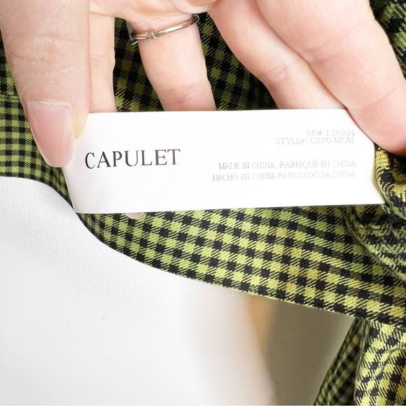 Capulet Cropped Gingham Denim Jacket S - Picture 9 of 11